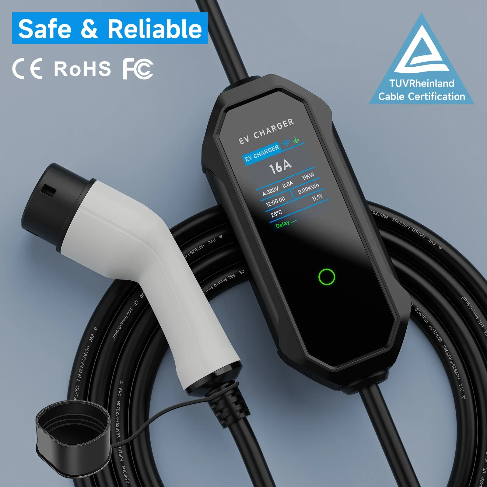 AFEEV 11KW Type 2 EV-oplader 1 - Type 2 Portable Ev Charger 11Kw Cee recensie en prijs