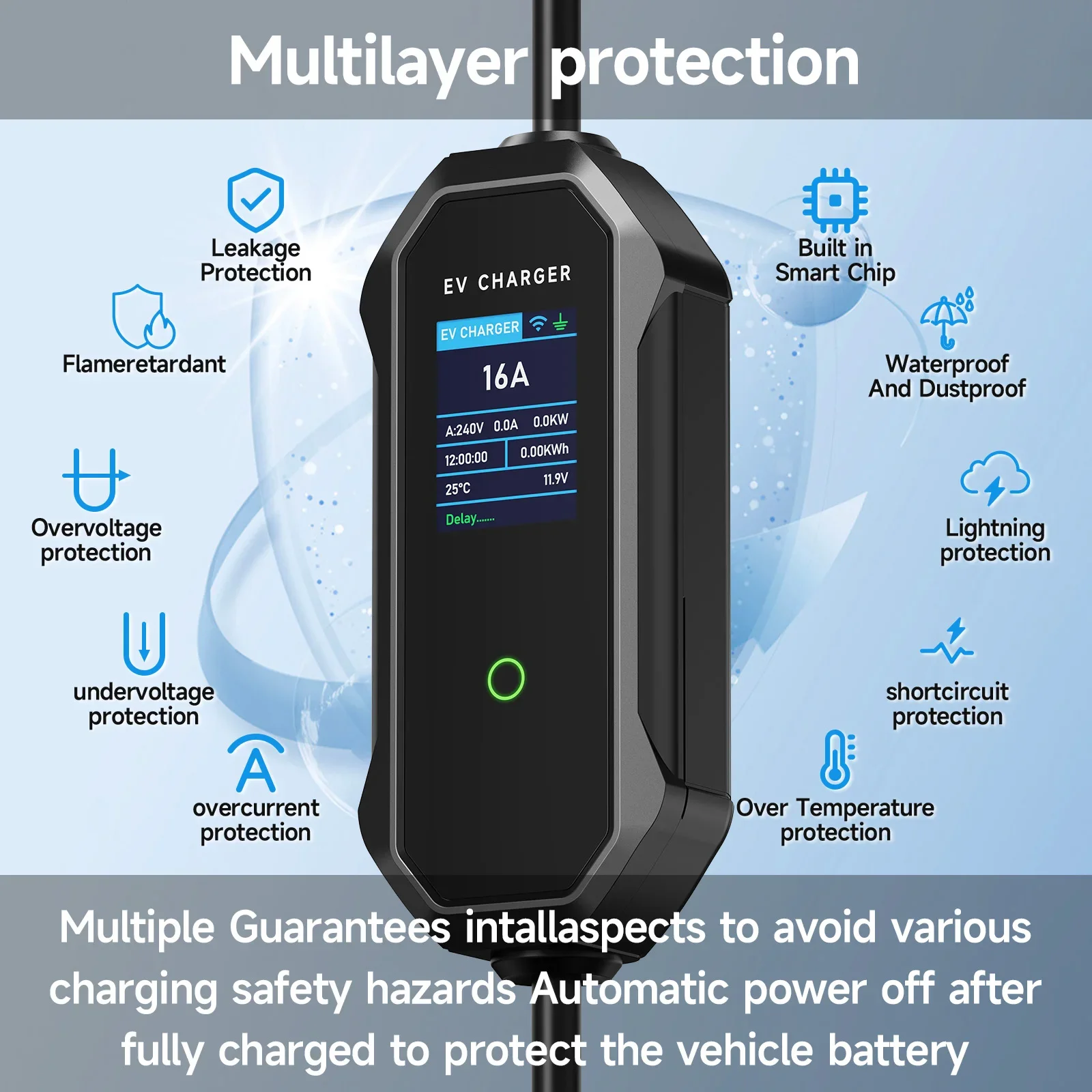 AFEEV 11KW Type 2 EV-oplader 1 - Type 2 Portable Ev Charger 11Kw Cee recensie en prijs